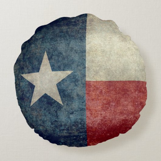 テキサス州の州の旗のヴィンテージのレトロの円形の枕 ラウンドクッション (裏面)