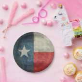 テキサス州の州の旗のヴィンテージの使い捨て可能な紙皿 ペーパープレート (パーティー)