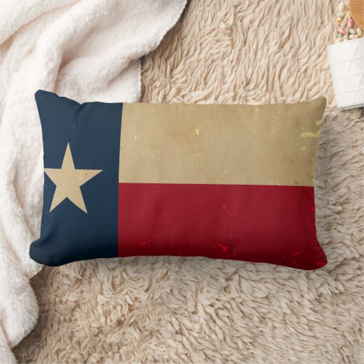 テキサス州の州の旗のヴィンテージ ランバークッション (ブランケット)