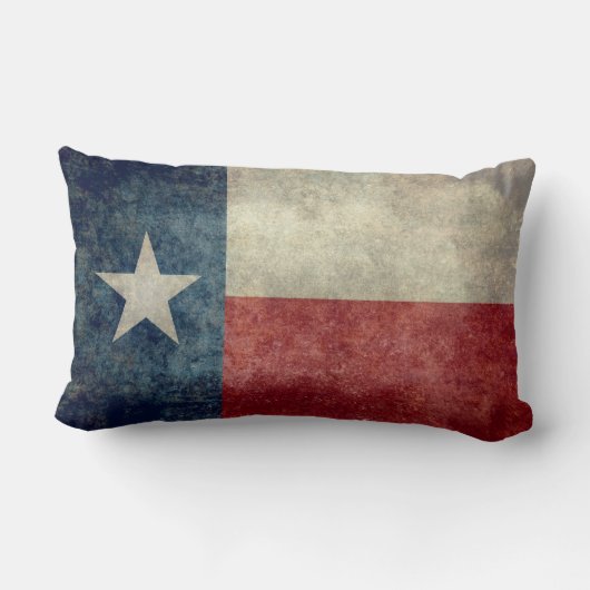 テキサス州の州の旗、ヴィンテージのレトロのスタイルの枕 ランバークッション (裏面)
