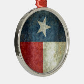 テキサス州の州の旗-縦の旗のスタイル メタルオーナメント (右)