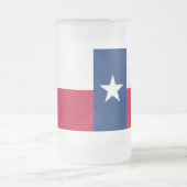 テキサス州の州の旗-高品質で確実な色 フロストグラスビールジョッキ (中央)