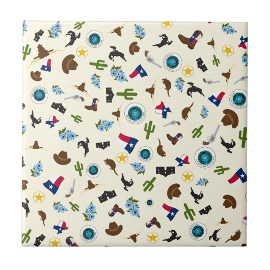 テキサス州の州の有名な項目 タイル (正面)