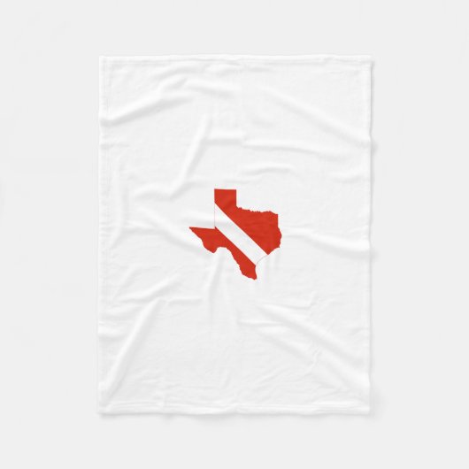 テキサス州の州の飛び込みの旗 フリースブランケット (正面)