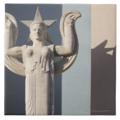 テキサス州の州市のアールデコの彫刻 タイル (正面)