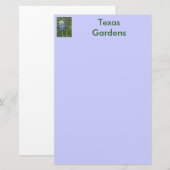 テキサス州の庭- Bluebonnet 便箋 (正面/裏面)