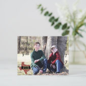 テキサス州の強い州の写真のクリスマスの郵便はがき シーズンポストカード (スタンド正面)