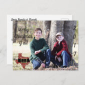 テキサス州の強い州の写真のクリスマスの郵便はがき シーズンポストカード (正面/裏面)