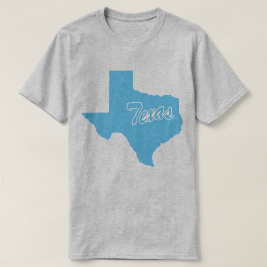 テキサス州の形Tシャツ Tシャツ (デザイン正面)