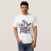 テキサス州の愛国心の蝶 Tシャツ (正面フル)