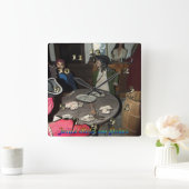 テキサス州の把握` emのトランプのポーカー スクエア壁時計 (ホーム)