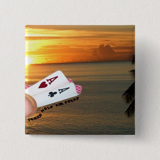 テキサス州の把握` emの日没 缶バッジ (正面)