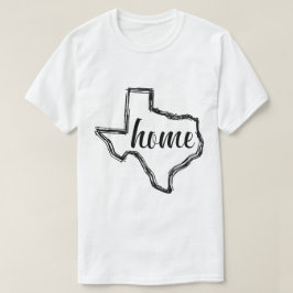 テキサス州の故郷の州の輪郭の地図 Tシャツ