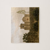 テキサス州の教会ヴィンテージかセピア色 ジグソーパズル (縦)