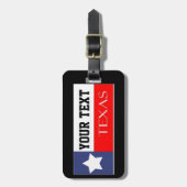 テキサス州の旅行者 ラゲッジタグ (正面縦)