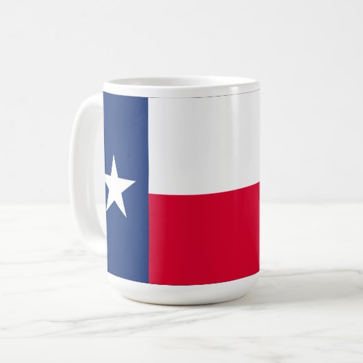 テキサス州の旗とルパンのマグカップ コーヒーマグカップ (正面左)