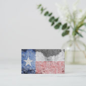 テキサス州の旗のレンガ壁 名刺 (スタンド正面)