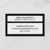 テキサス州の旗のレンガ壁 名刺 (裏面)