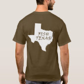 テキサス州の旗の前部が付いている魚のテキサス州のワイシャツ Tシャツ (裏面)
