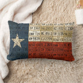 テキサス州の旗の単独星の州のナンバープレートの芸術 ランバークッション (ブランケット)