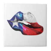 テキサス州の旗の唇 タイル (正面)