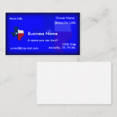 テキサス州の旗地図の名刺 名刺 (正面/裏面)