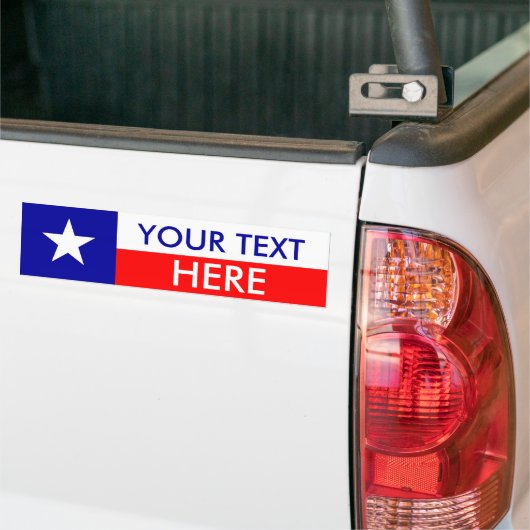 テキサス州の旗: オリジナルを作成 バンパーステッカー (トラック上)