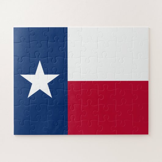 テキサス州の旗（テキサス州の Lone Star State Flag） ジグソーパズル (横)