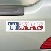 テキサス州の旗 バンパーステッカー (車上)