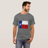 テキサス州の旗-基本的な暗いTシャツ Tシャツ (正面フル)