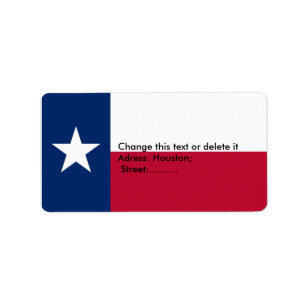 テキサス州の旗、米国が付いているカスタムなラベル ラベル