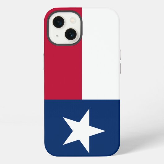 テキサス州の旗（縦向き表示） iPhoneケース (裏面)