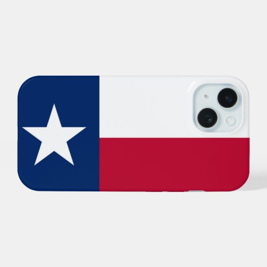 テキサス州の旗 iPhone 15ケース (裏面横)