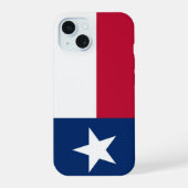 テキサス州の旗 iPhone 15ケース (裏面)