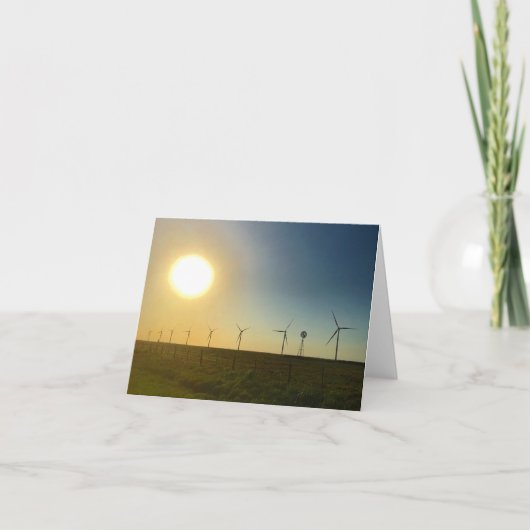 テキサス州の日没のnotecard カード (正面)