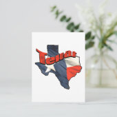 テキサス州の星条旗マップ ポストカード (スタンド正面)