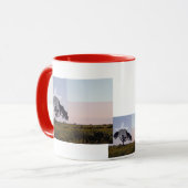 テキサス州の木および旗のマグ マグカップ (正面左)