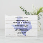 テキサス州の木製ウェディング招待状2 招待状 (スタンド正面)