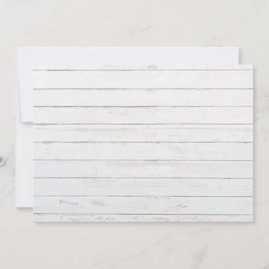 テキサス州の木製結婚式招待状2 招待状 (裏面)