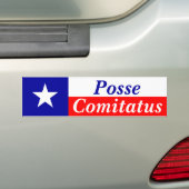 テキサス州の武装隊Comitatus バンパーステッカー (車上)