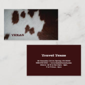 テキサス州の毛皮の名刺牛 名刺 (正面/裏面)