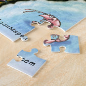 テキサス州の漫画の地図 ジグソーパズル (側面)