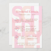 テキサス州の独身最後の週末イベント招待状 招待状 (正面/裏面)