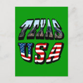 テキサス州の画像と旗のテキスト ポストカード (正面)