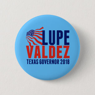 テキサス州の知事2018年のためのLupe Valdez 缶バッジ