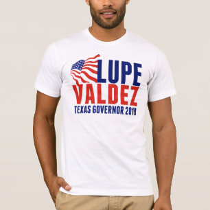 テキサス州の知事2018年のためのLupe Valdez Tシャツ