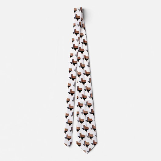 テキサス州の石油開発の装備の米国旗 ネクタイ (裏面)