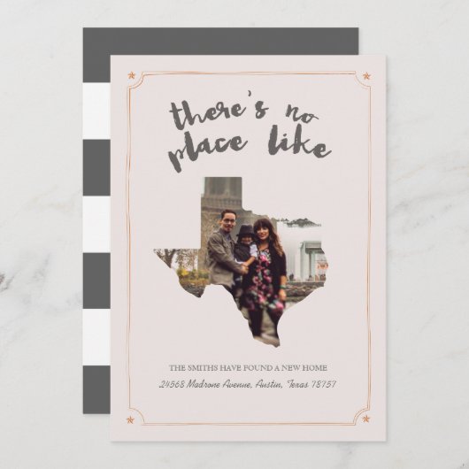 テキサス州の移動発表 案内状 (正面/裏面)