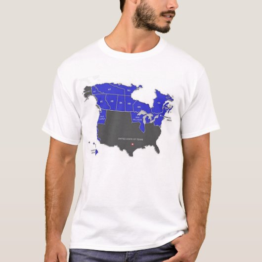 テキサス州の米国 Tシャツ (正面)