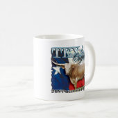 テキサス州の装身具商の長角牛のマグ コーヒーマグカップ (正面右)